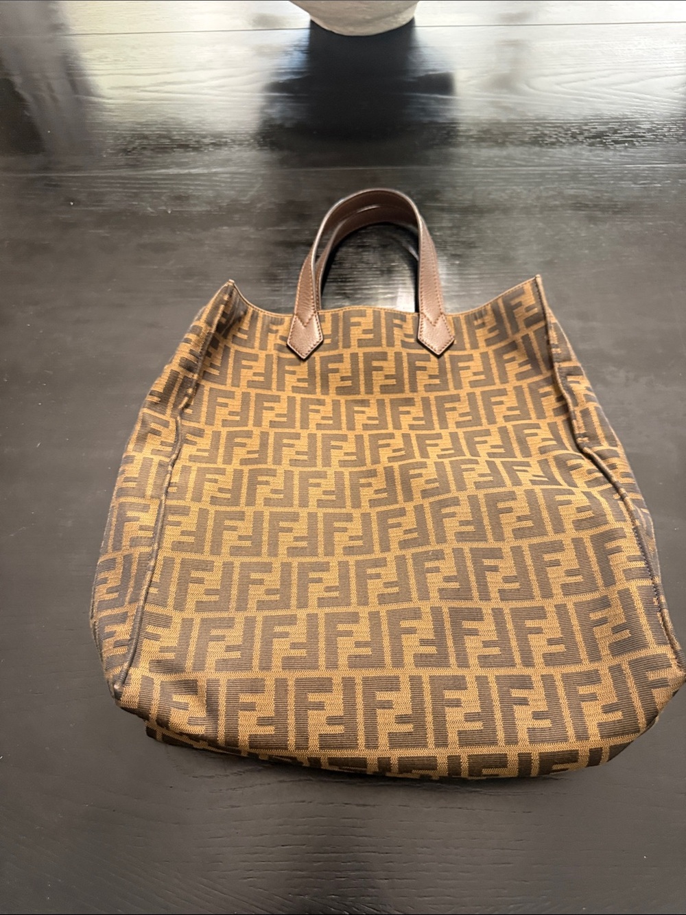 Designer-Style Brown Monogram Tote Bag Fendi